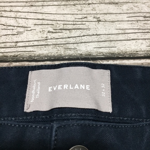 Everlane Chino Pants Men’s 32x32 Navy Blue Stretch Canvas (Read Desc) - Picture 9 of 10